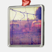 Wegrijden van auto's en vrachtwagens metalen ornament (Links)