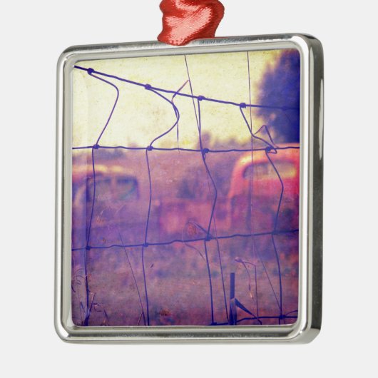 Wegrijden van auto's en vrachtwagens metalen ornament (Links)