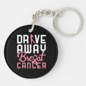 Wegrijden van borstkanker sleutelhanger (Achterkant)