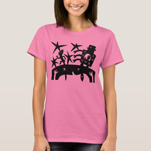 Wegrijden van een robot t-shirt (Voorkant)