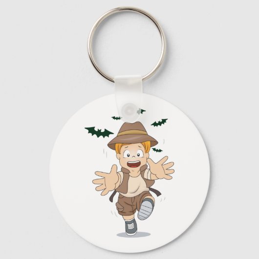 Wegrijden van vleermuizen sleutelhanger (Voorkant)