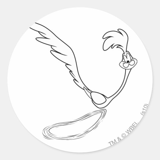 WEGRUNNER™ draait Ronde Sticker (Voorkant)