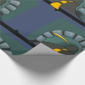 Wegtunnel met gele lijnmarkeringen cadeaupapier