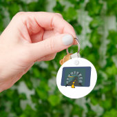 Wegtunnel met gele lijnmarkeringen sleutelhanger