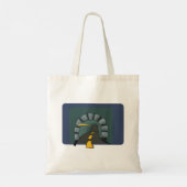 Wegtunnel met gele lijnmarkeringen tote bag (Achterkant)