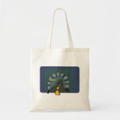 Wegtunnel met gele lijnmarkeringen tote bag (Voorkant)
