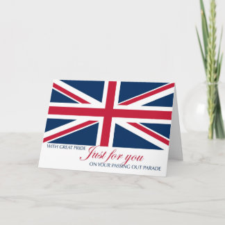 Wegvallen van de parade feliciteert Union Jack Kaart