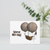 Wegvaren in een ballonschip Adreswijziging Briefkaart (Staand voorkant)