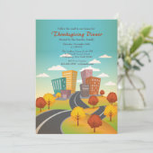 Wegverbinding naar de uitnodiging tot Thanksgiving (Staand voorkant)