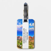 Wegvervoer door het Nationaal Park Zion Bagagelabel (Achterkant verticaal)