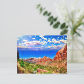 Wegvervoer door het Nationaal Park Zion Briefkaart (Staand voorkant)