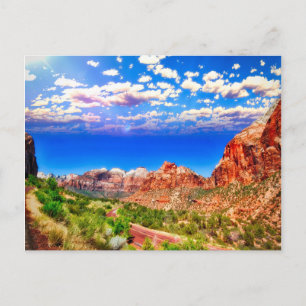 Wegvervoer door het Nationaal Park Zion Briefkaart