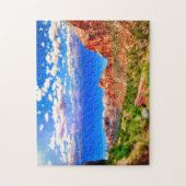 Wegvervoer door het Nationaal Park Zion Legpuzzel (Verticaal)