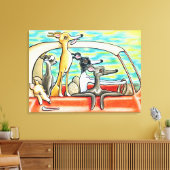 Wegvervoer | Italiaanse grijze honden Canvas Afdruk (Insitu (Woonkamer))