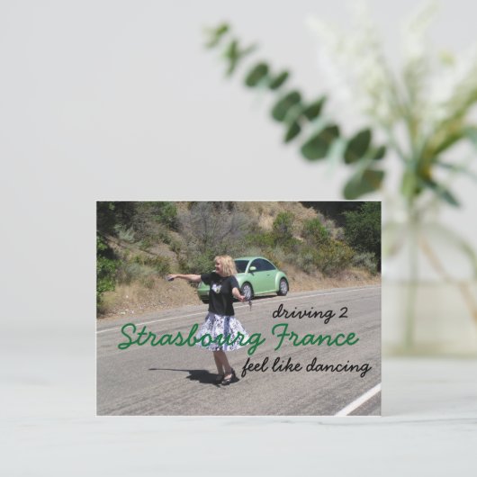 Wegvervoer naar Straatsburg Frankrijk Briefkaart (Staand voorkant)