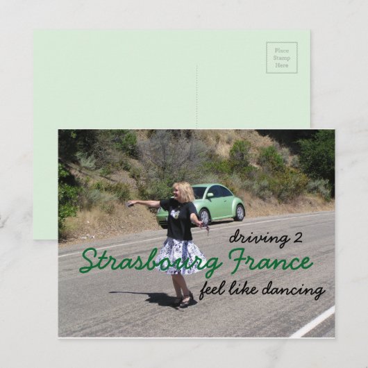 Wegvervoer naar Straatsburg Frankrijk Briefkaart (Voorkant / Achterkant)