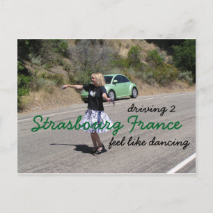Wegvervoer naar Straatsburg Frankrijk Briefkaart