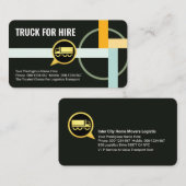 Wegvervoer Route Vrachtwagen Rijden Visitekaartje (Voorkant / Achterkant)