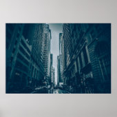 WEGVERVOER TUSSEN GEBOUWEN OP VIGNETTE FOTOGR POSTER (Voorkant)