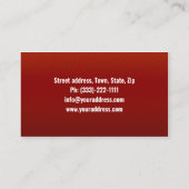 Wegvervoerondernemer Red Truck Visitekaartje (Achterkant)