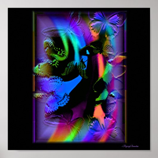 Wegvliegen door FlyingBeauties Poster (Voorkant)