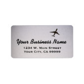 Wegvliegen | Vliegtuig op grote hoogte Etiket (Voorkant)