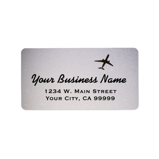 Wegvliegen | Vliegtuig op grote hoogte Etiket (Voorkant)