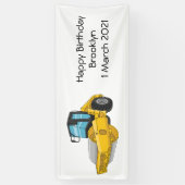 Wegwals cartoonillustratie spandoek (Verticaal)