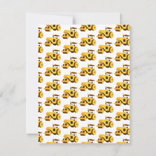 Wegwals Kinderen Bouwtrucks Kinderen Notitiekaartje (Achterkant)