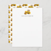 Wegwals Kinderen Bouwtrucks Kinderen Notitiekaartje (Voorkant / Achterkant)