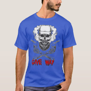 Wegwerken voor de vrachtwagenchauffeur met baarden t-shirt