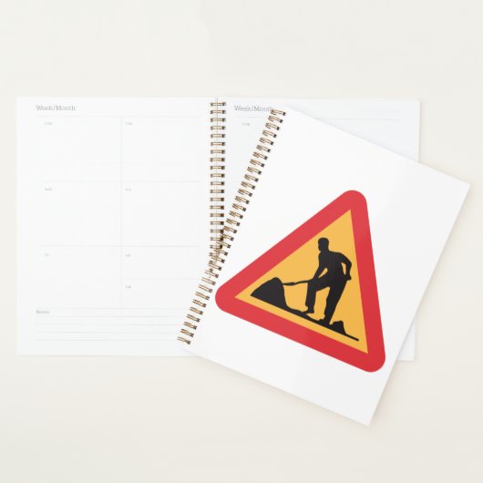 Wegwerkzaamheden in aanloop Teken Bouwzone Waarsch Planner (Display)