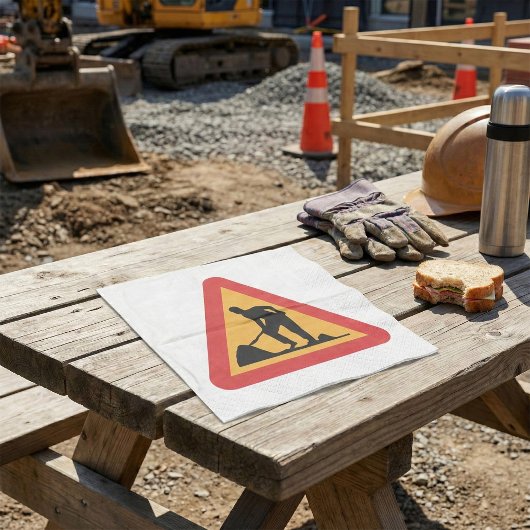 Wegwerkzaamheden in aanloop Teken Bouwzone Waarsch Servet