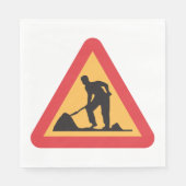 Wegwerkzaamheden in aanloop Teken Bouwzone Waarsch Servet (Voorkant)