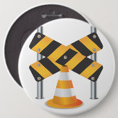 Wegwerkzaamheden Ronde Button 6,0 Cm (Voorkant /achterkant)
