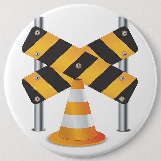 Wegwerkzaamheden Ronde Button 6,0 Cm (Voorkant)