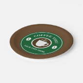 Wegwerp borden met aangepaste koffiebeker ontwerp papieren bordje (Gekanteld)