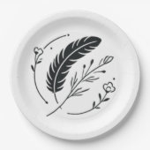 Wegwerp borden of papieren borden papieren bordje (Voorkant)