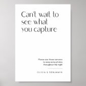 Wegwerp Camera Tafel Teken Sjabloon voor Bruiloft Poster (Voorkant)