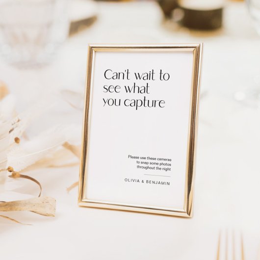 Wegwerp Camera Tafel Teken Sjabloon voor Bruiloft Poster