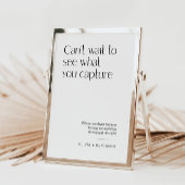 Wegwerp Camera Tafel Teken Sjabloon voor Bruiloft Poster