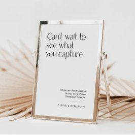 Wegwerp Camera Tafel Teken Sjabloon voor Bruiloft Poster