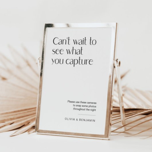 Wegwerp Camera Tafel Teken Sjabloon voor Bruiloft Poster