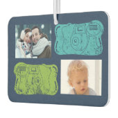 Wegwerp Camera's Blues en Groenen Custom Foto Luchtverfrisser (Links)