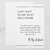 wegwerp cameratabel teken briefpapier (Voorkant / Achterkant)