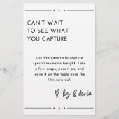 wegwerp cameratabel teken briefpapier (Voorkant)