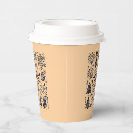 Wegwerp of papieren bekers voor Kerstmis