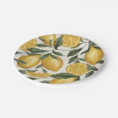 Wegwerp papieren borden met citroenmotief papieren bordje (Gekanteld)