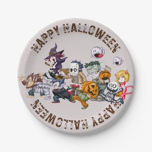 Wegwerp papieren Halloween bord (Voorkant)