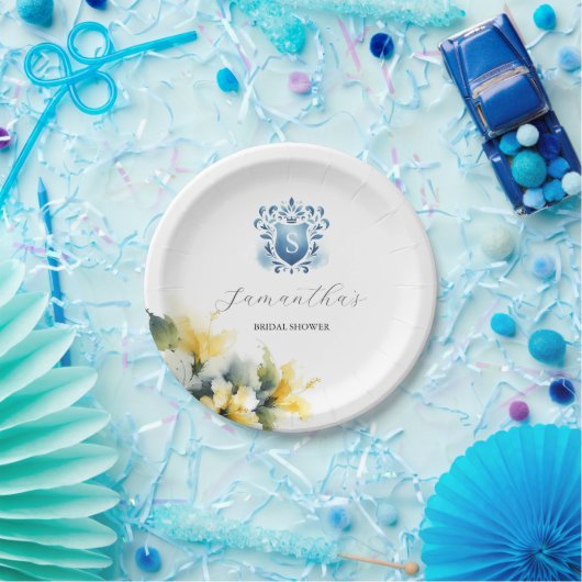 Wegwerp Vrijgezellenfeest Borden blauw geel Papieren Bordje (Feest)